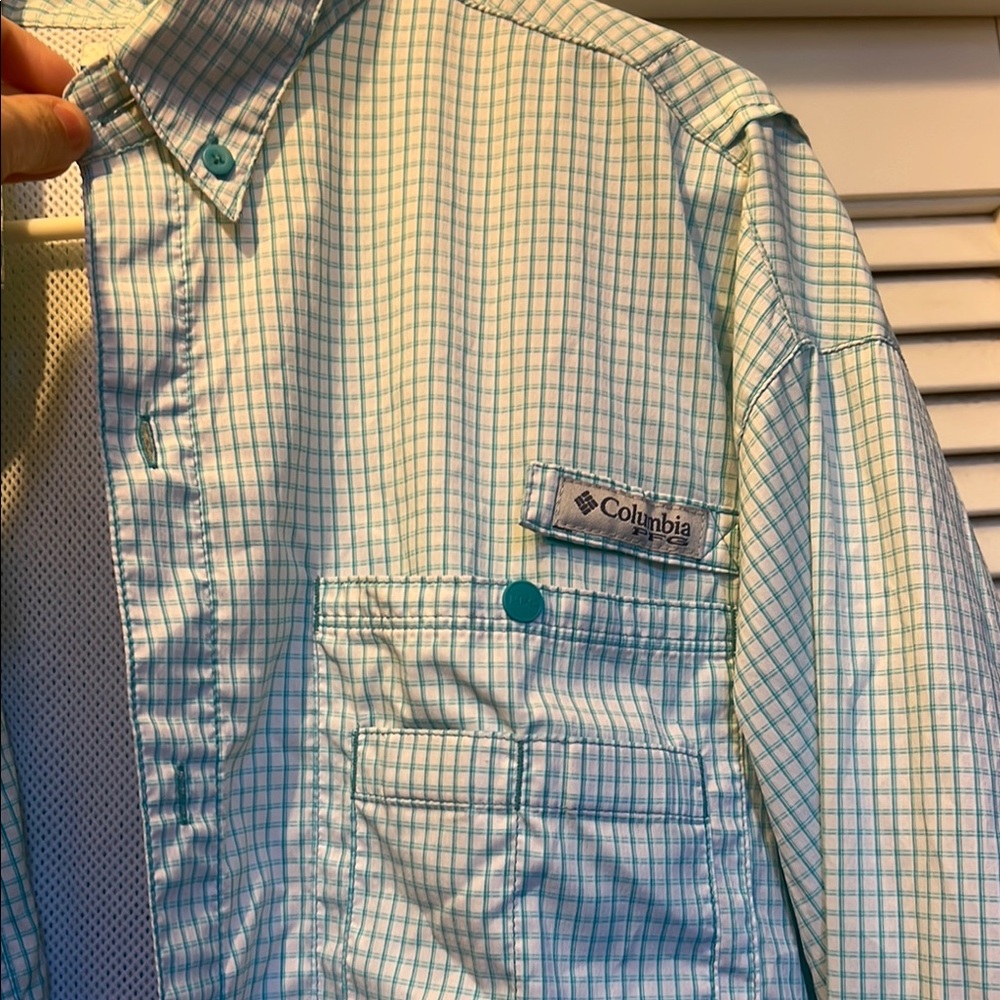 Columbia Men's Green Plaid Shirt